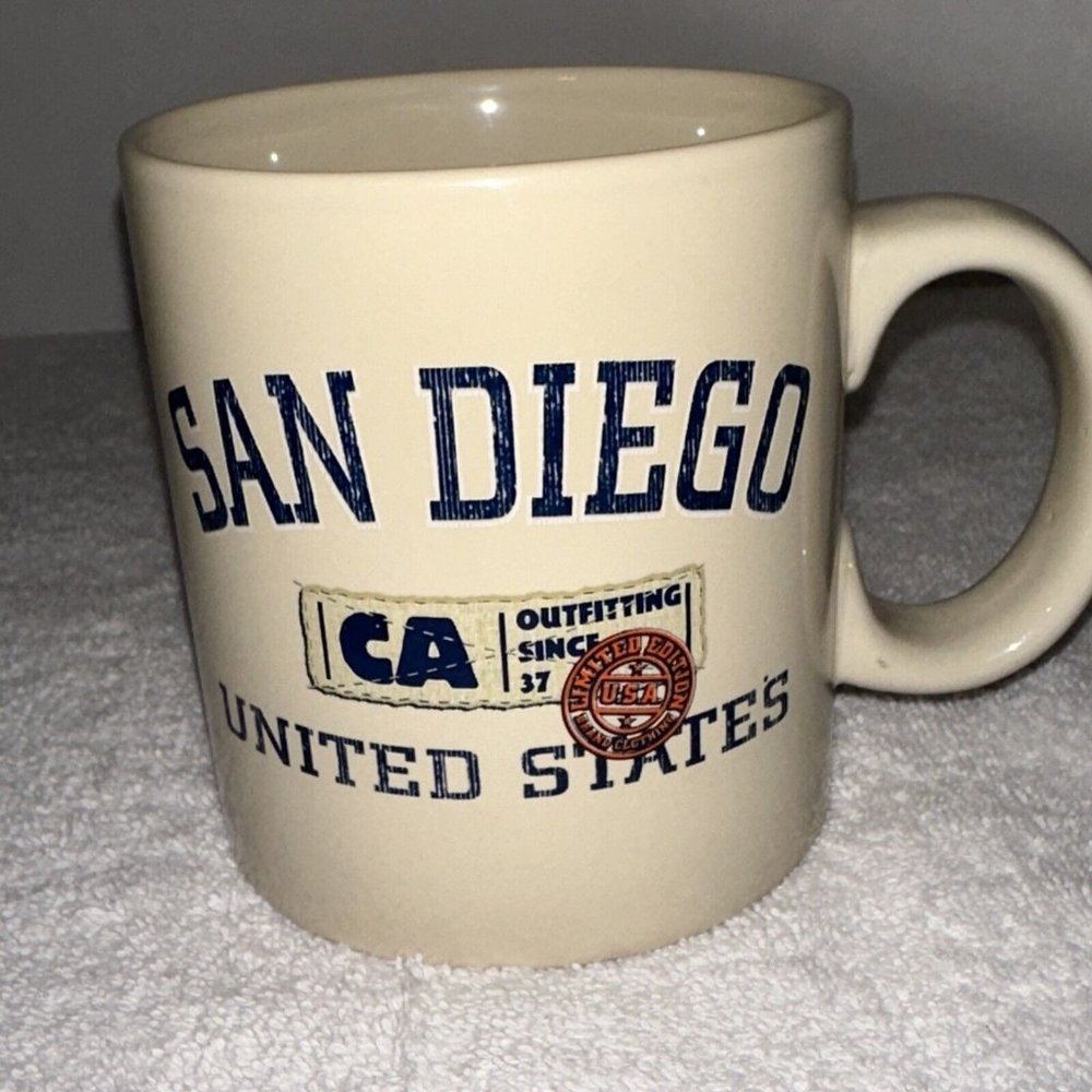 Collectable San Diego Coffee Mug/Cup Limited Edition Brand Clothing CA USA large